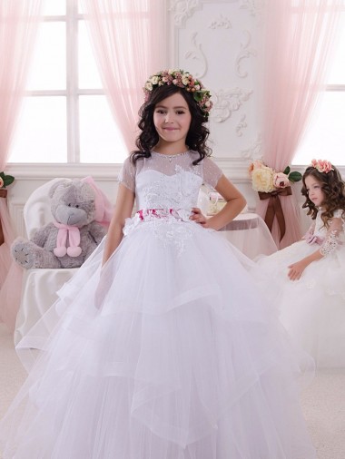 Ivory Ball Gown Sweetheart Floor Length Flower Girl Dress Bristol