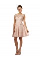 Short Knee Length Lace Bridesmaid Dress with Matching Chiffon Tie Sash Bristol