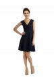 Short V-Neck Lace Cocktail Bridesmaid Dress with Illusion Back Bristol