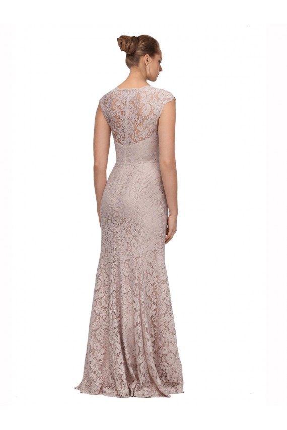 Sweetheart Neckline Cap Sleeves Lace Bridesmaid Dress / Prom Dress with Twist Bristol