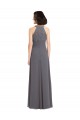 Long Chiffon Bridesmaid Dress with Corded Lace Bodice Bristol
