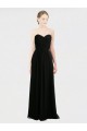 Long Strapless Lace Bodice Bridesmaid Dress with Sweetheart Neckline and Criss-Cross Pleats Bristol