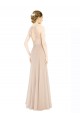 High Halter Neck Illusion Lace Bridesmaid Dress / Prom Dress with Chiffon Skirt and Keyhole Back Bristol