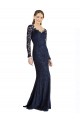 Illusion Long Sleeves Lace Bridesmaid Dress / Prom Dress with Sheer Keyhole Back Bristol