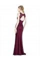 Long Lace Bridesmaid Dress / Prom Dress with Peekaboo Bodice and Keyhole Back Bristol