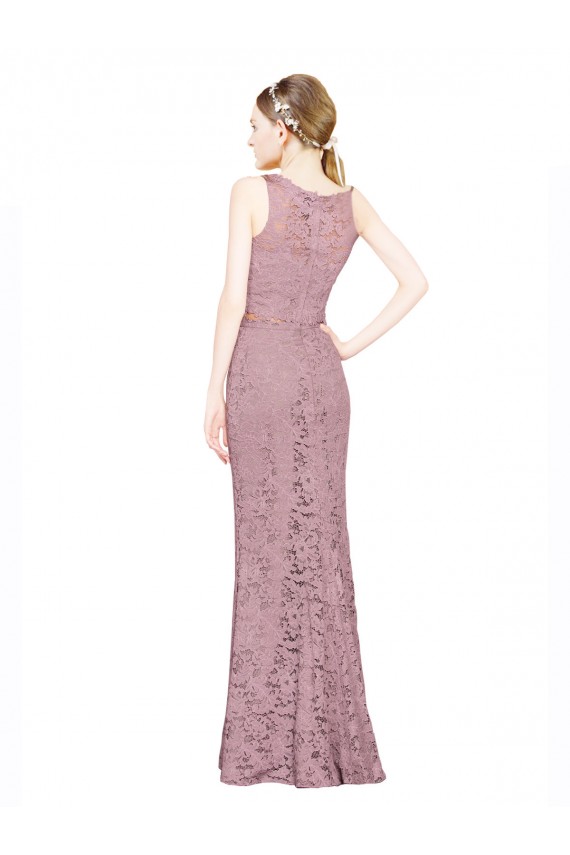 Sleeveless Crop Top High Neck Mermaid Lace Bridesmaid Dress / Prom Dress Bristol