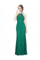 High Illusion Halter Neck Long Lace Bridesmaid Dress / Prom Dress Bristol