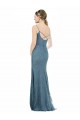 Deep V-Neck All Over Chantilly Lace Bridesmaid Dress with Criss Cross Open Back Bristol