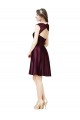 Short Knee Length Lace Cocktail Bridesmaid Dress with Square Neck Bristol