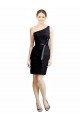 One Shoulder Short Lace Cocktail Bridesmaid Dress with Satin Waistband Bristol