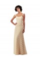 Lace A-Line Long Bridesmaids Dress with Satin Waistband Bristol