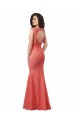 Mermaid Long V-Neck Lace Bridesmaid Dress with Open Back Bristol