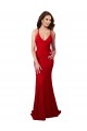 Low Back V-Neckline Floor Length Formal Lace Bridesmaid Dress / Prom Dress Bristol