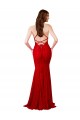 Low Back V-Neckline Floor Length Formal Lace Bridesmaid Dress / Prom Dress Bristol
