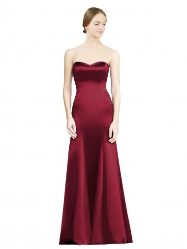 Sweetheart Neckline Bridemaid Dress with Hips Seamed Detail Bristol