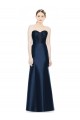 Full Length Strapless Satin Bridesmaid Dress with Lace Sweetheart Neckline Bristol
