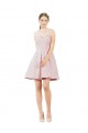 Short Knee Length Sweetheart Satin Cocktail Bridesmaid Dress Bristol
