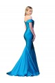 Off the Shoulder Long Chapel Train Formal Satin Bridesmaid Dress / Prom Dress Bristol