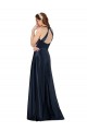 Long Formal Satin Bridesmaid Gown with Halter Neckline Bristol