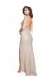 Ruched Back Mermaid Formal Sparkling Sequin Bridesmaid Dress / Prom Dress with Beaded Spaghetti Straps Bristol