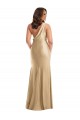 One Shoulder Asymmetrical Cowl Back Formal Silky Satin Mermaid Bridesmaid Dress / Prom Dress Bristol