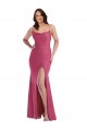 Cowl-Neck Open Tie-Back Formal Silky Satin Mermaid Bridesmaid Dress / Prom Dress with Frong Slit Bristol