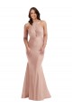 Criss Cross Halter Open Back Formal Silky Satin Mermaid Bridesmaid Dress / Prom Dress Bristol
