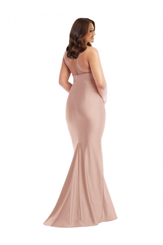 Criss Cross Halter Open Back Formal Silky Satin Mermaid Bridesmaid Dress / Prom Dress Bristol