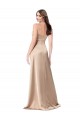 Formal Silky Satin Bridesmaid Dress / Prom Dress with Draped Surplice Bodice Bristol