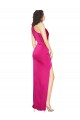 One Shoulder Long Full Length Formal Silky Satin Bridesmaid Dress / Prom Dress with Front Side Split Bristol