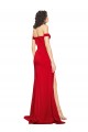 Off the Shoulder Sweetheart Bustier Style Formal Silky Satin Bridesmaid Dress / Prom Dress with Side Split Bristol