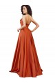 Strapless Sweep Train Formal Silky Satin Bridesmaid Dress / Prom Dress with Pleats Bristol