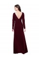 Long Sleeves Spandex Bridesmaid Gown with Front Slit Bristol