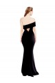 Asymmetrical Draped Off the Shoulder Banded Formal Crepe Bridesmaid Dress / Prom Dress Bristol