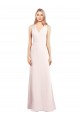 V-Neck Keyhole Back Crepe Trumpet Bridesmaid Dress / Prom Dress Bristol