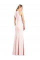 V-Neck Keyhole Back Crepe Trumpet Bridesmaid Dress / Prom Dress Bristol