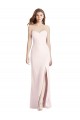 Strapless Crepe Trumpet Bridesmaid Dress / Prom Dress with Front Slit Bristol