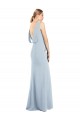 Draped Backless Crepe Bridesmaid Dress / Prom Dress with Pockets Bristol