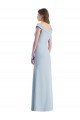 Romantic Off the Shoulder Long Maxi Bridesmaid Dress with Side Slit Bristol