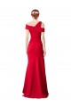 Sleeveless Ruched Formal Crepe Mermaid Bridesmaid Dress / Prom Dress with Off The Shoulder Detail Bristol