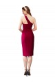 One Shoulder Short Formal Crepe Cocktail Length Bridesmaid Dress / Prom Homecoming Dress Bristol