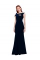 Sleeveless Formal Crepe Mermaid Bridesmaid Dress / Prom Dress with Side Slit Bristol