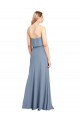 High Neck Sheath Sleeveless Stretch Formal Crepe Bridesmaid Dress / Prom Dress Bristol
