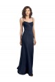 Fit and Flare Scoop Neck Long Sleeveless Stretch Formal Crepe Bridesmaid Dress / Prom Dress Bristol