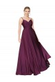 High Neck Spaghetti Straps Long V-Back Formal Crepe Bridesmaid Dress / Prom Dress Bristol