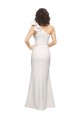 One Shoulder Long Full Length Formal Crepe Bridesmaid Dress / Prom Dress with Ruffles and Side Split Bristol