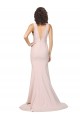 Deep Plunging V-Neckline Full Length Formal Crepe Bridesmaid Dress / Prom Dress with Deep V-Backline Bristol