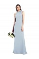 Halter Bow Neck Open Back Soft Full Length Trumpet Bridesmaid Dress / Prom Dress Bristol