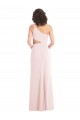 Flirty One Shoulder Midriff Cutout Maxi Formal Crepe Bridesmaid Dress / Prom Dress Bristol