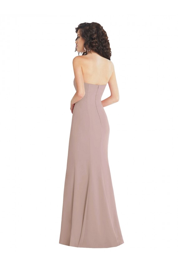 Strapless Princess Line Formal Crepe Mermaid Bridesmaid Dress / Prom Dress Bristol